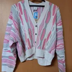 niko and ... ヴィンテージライクアソート柄カーディガン　ショート