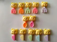 デコパーツ　クマさんの顔デザイン12個セット