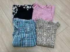 子供用　ワンピース　4点セット　女の子　100 110 夏　半袖　ノースリーブ