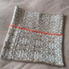 GAP ギャップ スヌード ブラウン アイボリー ノルディック マフラー