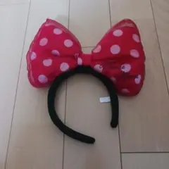 ミニーマウス 水玉リボンヘアバンド