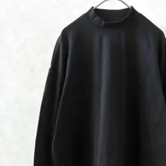 Tシャツ 長袖 モックネック ボリューム袖 無地 大きめ ゆったり 綿100％