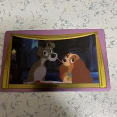 ディズニーストア　わんわん物語　レディ　トランプ　カードステッカー