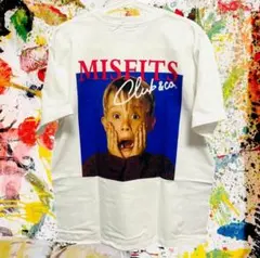 ホームアロン Tシャツ メンズ 青背景 MISFIT ケビン マコーレ•カルキンのサムネイル