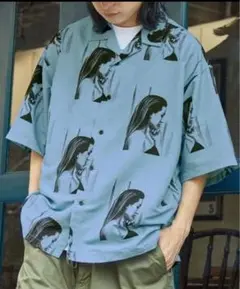 モノマート retock's 総柄シャツ　サイズM 未使用に近い