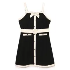 BUBBLES パイピングリボンキャミワンピース