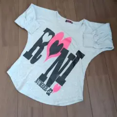 RONI Tシャツ グレー ハートロゴ Sサイズのサムネイル