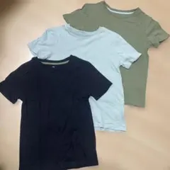 H&M Tシャツ 3枚セット (黒・グレー・オリーブ)