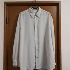 GU シアーオーバーサイズシャツ ライトグレー 長袖シャツ