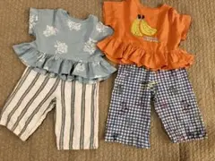 next babyフリルTシャツとチェックパンツ2セット　9-12m