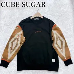 入手困難☆状態良好☆CUBE SUGARオルテガ柄切替スウェットキューブシュガー