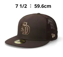 NEW ERA® /SD 59FIFTY Logo Mesh Cap Brown