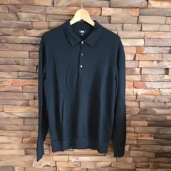 ユニクロ　メリノポロセーター　ブラック　XL サイズ