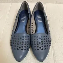 fitfit　23㎝　83791　パンチング　ウェッジソール　ネイビー