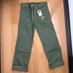 【新品タグ付】ミキハウス ダブルB ワークパンツ カーキ 150 アジャスターのサムネイル