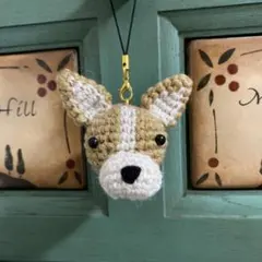 コーギー　ストラップ　かぎ針編み