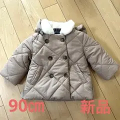【新品】Petit main フード付き中綿ダウンジャケット　90㎝