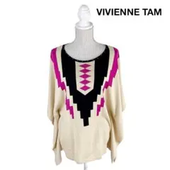 07T224☆ VIVIENNE TAM ニット ポンョ ブラウス 春秋のサムネイル