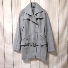 【ミッシュマッシュ】美品 ピーコート ウール混紡 グレー 上品 綺麗め M
