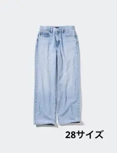 美品)ユニクロ ワイドストレートデニム サイズ28