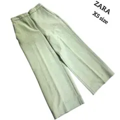 【ZARA】ザラ　パンツ　センター　ワイド　春夏　薄手　ゴム