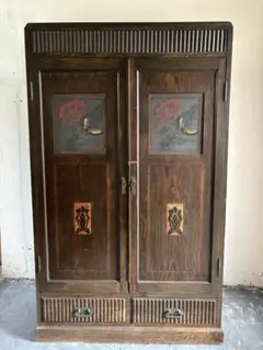 本棚　収納棚　食器棚　アンティーク　古家具