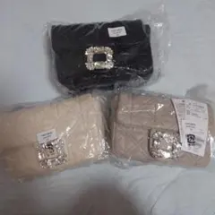 ⭐︎キキ⭐︎様専用マジェスティックレゴンビジューキルティングポシェット３点セット