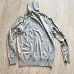 UNIQLO グレー タートルネック　ウールニットLサイズ