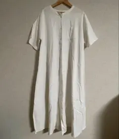 SM2 ホワイト ロングシャツワンピース 半袖