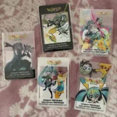 ポケモン 初音ミク ららぽーと 特典 クリアカード 全5種 匿名配送