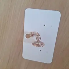 ヴィヴィアン　オーブ　片耳　ピアス　ピンクゴールド