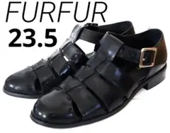 ◾️FURFURグルカシューズ 黒 定価26,000円のサムネイル
