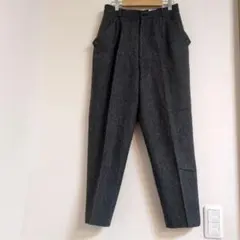 グレー ミックス 　ウールパンツテーパードパンツ
