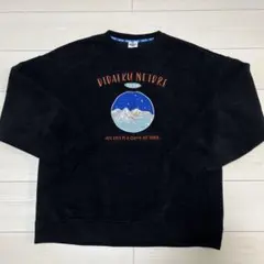 HOOK 刺繍入り黒トレーナー