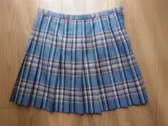 EASTBOY イーストボーイ 茶・グレー系チェック スカート 13号 ミニ丈