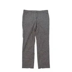 GAP スリムクロップドパンツ 2 幾何学柄 ネイビー ストレッチ 七分丈
