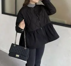 プロズヴェール　キルティング切替ペプラムブルゾン　Mサイズ