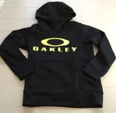 OAKLEY オークリー　フード付きパーカー 黒/黄　130cm