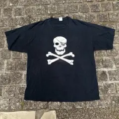 一点物 00s GILDAN ギルダン スカルTシャツ 2XL フェード 墨黒