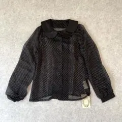 【新品未使用】Schöne Frau ドット シフォン シアートップス ブラウス