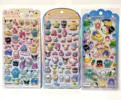 サンリオ人気3種シール（うるちゅる・コットンパフィ・ドロップジェリー）