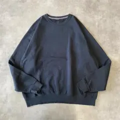 スウェット 古着 トレーナー 無地 XL 黒 ブラック 12879