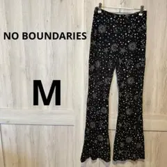 NO BOUNDARIES 星月プリント イージーパンツ 【M】 フレア