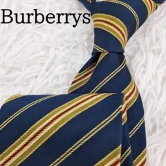 美品◎BURBERRY バーバリー ネクタイ ストライプ ノバチェック