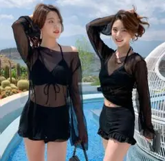 Olli様専用！3点セット！水着　セパレート　ブラック　黒　プール　海　夏　ママ