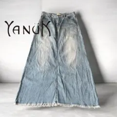 YANUK ヤヌーク デニムロングスカート XSのサムネイル
