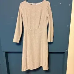 NATURAL BEAUTY BASIC グレー 長袖ワンピース M