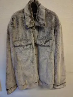 【新品】【コムサイズム】 ファー ジャケット Lサイズ