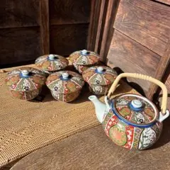 有田焼 古伊万里 仁祥窯 金彩 急須 蓋付き湯呑