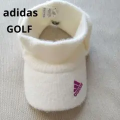 【新品タグ付き】アディダス　ゴルフ　ニット サンバイザー　耳あて付き　冬物　防寒